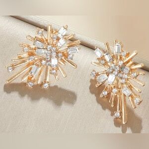 Gold Tone and Zirconia Earrings